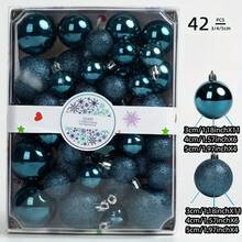 42 Stücke Weihnachtsparty dekorative Kugeln, Weihnachtskugeln zum Aufhängen, Weihnachtsschmuck, Plastikkugeln, Hängedekokugeln, Weihnachtsdekoration, geeignet für Weihnachtsbaum Szene Dekoration, Heimdekoration, Outdoor-Dekoration, Feiertagsparty Dekoration, Weihnachtsparty Zubehör, weihnachtliche festliche Hängeornamente, Event Party Geschenke, Weihnachtskugel Geschenkset, Frohes Neues Jahr, Geschenk für Freunde und Familie Raumdekoration Winterweihnachtsdekoration Weihnachtsgeschenke Weihnachtsdekoration - Verschiedenfarbig - Übersicht 18