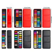 1pc Portable Solid Watercolor Pigment Set, Iron Box, Art Supplies, Hand Drawn Children's Painting, Pigment Powder Face Paint, Watercolour, Art Supplies, Face Paint>Makeup, Painting Set Kids, Water Color, Paint Set, Watercolor, Kids Art Sets, Painting Set Kids, Make Up Kids, Water Color, Paint, Water Colour, Water Color, Water Colour,Back To School