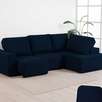 Capa Sofá L 3 Lugares Chaise Retrátil Reclinável Malha Gel Premium