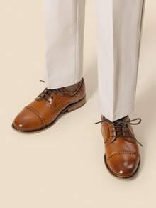 Boy's Classic Oxfords Dress Shoes Smooth PU Upper Comfortable Suitable For Back To School Daily Wear Brown Shoes - màu nâu - Xem 9