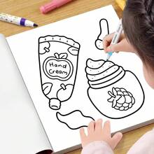 Malbuch für Erwachsene zur Entspannung und Entlastung, exquisite Momente des täglichen Lebens, Geschenkboxen, Nachmittagstee, Kosmetik und andere Bilder