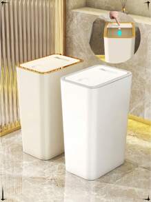 Luxury Trash Can With Lid, Large Size For Home, Bathroom, Kitchen Use Kitchen Items Kitchen Accessories Kitchen Tools - Multicolor - View 5