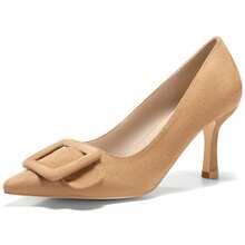 Women's Pointed-Toe Stilettos, Elegant High Heels, Shoes For Weddings And Formal Occasions, Women's Dress Shoes Light Khaki High Heels - 淺卡其色 - 查看 4