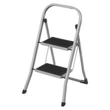 SONGMICS Step Ladder, 2-Step Ladder, Folding Ladder, Lock, Space-Saving Storage, Holds Up To 150 Kg - Grey - View 7