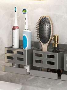 1 件装牙刷架壁挂式支架，无需钻孔，收纳整理器浴室配件