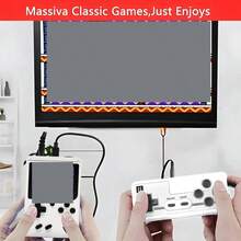 Portable Handheld Game Console, 3.0-Inch LCD Screen, Perfect For Parties, Supports Two Players, The Best Choice For Holiday Gifts, Give Your Boyfriend A Game Console As A Gift. - White - View 4