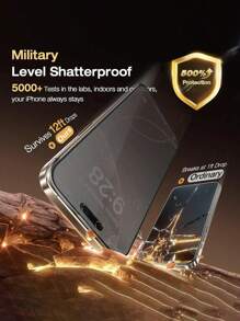 磨砂 2 件装 Apple 陶瓷磨砂隐私屏幕保护膜,非玻璃,软陶瓷手机膜,全屏覆盖适用于 16 Pro/16/16 Plus/15 PRO MAX/15/15 PRO/15 PLUS/14 PRO MAX/14/14 PRO/14 PLUS/13 PRO MAX/13/13PRO/12/11/XR/Mini 磨砂隐私屏幕保护必备,适用于日常防护、办公室、家用手机屏幕保护膜手机配件防水防震防摔防摔防刮防指纹 - 黑色 - 查看 5