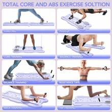 SIDIANBAN Pilates Board, Foldable Portable Pilates Exercise Board, Multi-Purpose Pilates Exerciser Set, Multi-Purpose Abdominal Board With Auto Rebound And Calculator, Pilates Equipment For Core Workouts