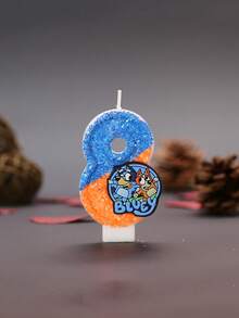 1Pc Bluey Creative Number 0-9 Handmade Birthday Candles One Year Old Digital Birthday Decoration Gift Christmas