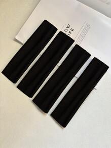 4 pezzi/set Fascia per capelli versatile tinta unita, adatta per uso casual, sportivo e scolastico per donne, accessori per capelli alla moda, fasce per capelli per donne, scuola, università