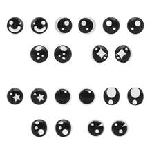 50Pcs Mixed Black Bear Eyes Glass Cabochons, Flat Back Cute Eyes For Animal Toys, Doll Eyes, DIY Craft Supplies (6mm, 8mm, 10mm, 12mm) - Mixed Bear Eyes - View 3