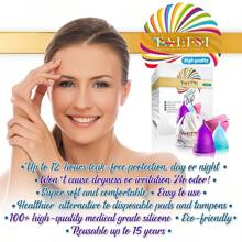 Talisi Menstrual Cups - Reusable Soft Period Cups - Menstruation Feminine Hygiene Products With Silicone Collapsible Sterilizer Case - Regular & Heavy Flow - Large, Small Size Copa Menstrual Kit