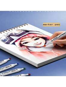 1pc Watercolor & Painting Sketchbook, A4 Thick Art Student Specialized Sketch Pad, Blank Drawing Book, Colored Pencil Drawing Paper