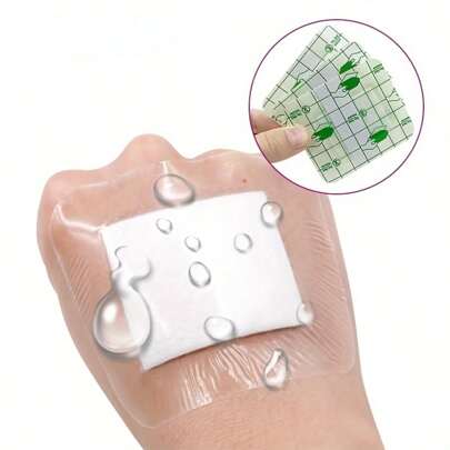 10/50/100/200pcs Waterproof Elastic Bandage, Transparent Protective Film, Waterproof Patch, Fixation Patc For Swimming, Showering & Tattoo Care