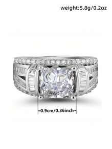 1 PC Fashion Cubic Zirconia Ring For Women For Wedding Engagement Party Jewelry Valentine's Day Gift