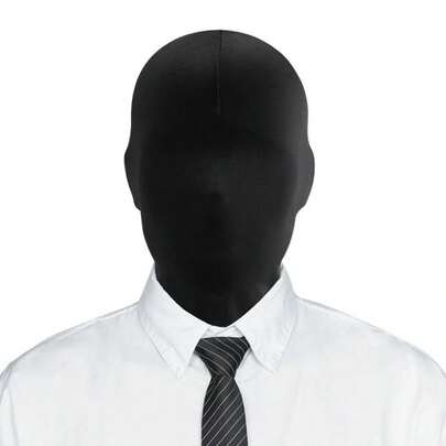 Lycra Visible Non-Porous Breathable Full Face Mask Solid Color High Elasticity Lightweight Halloween Cosplay Bandana