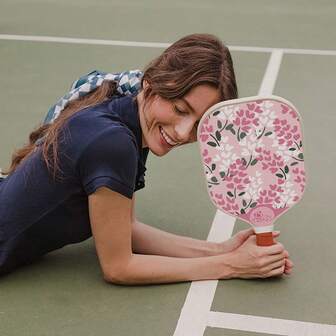 女孩超轻高颜碳纤维匹克球拍，户外运动，家庭运动球拍