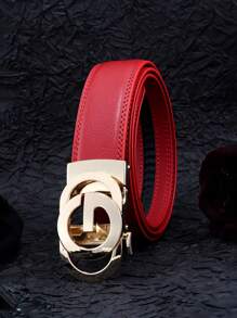 1 Stück 2025 Neuer G Buchstabe Herren Gürtel, hochwertige Buchstaben Legierung Automatikschnalle Gürtel, lässiger mehrfarbiger Echtleder Gürtel, modischer lässiger Herren Gürtel, leicht zu kombinieren mit formeller Kleidung Herbst, Halloween Herbst-Winter Accessoires, geeignet für Teenager, Jugendliche, Herren, Lässig, Outdoor, Sport, Urlaub, Abschlussgeschenke, Geburtstag, Alltag