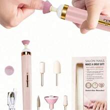 Rechargeable Electric Nail Grinder Pen – Low Noise Portable Manicure Tool Set For Home Use, Nail Art Beginners & Enthusiasts - 珊瑚粉 - 查看 2