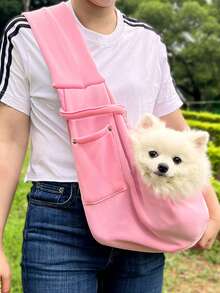 新款秋冬猫咪宠物背包、单肩包、斜挎包、猫咪背包、狗狗背包，适用于博美犬猫背包、猫咪背包自行车拖车 - 彩色 - 查看 5