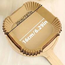 100/200pcs Air Fryer Liners Disposable Square Non-Stick Oil-Proof Baking Paper For 2-8 Quart Baskets, Microwave Safe & Easy Cleanup - Perfect For Frying, Baking, Cooking - Holiday Kitchen Accessories (Christmas, Valentine's Day), Air Fryer Accessories, Frying Preparation, Cooking Essentials, Pleated Edge Design Air Fryer Paper Liners Air Fryer Liners Disposable Air Fryer Paper Liner Parchment Paper For Air Fryer Air Fryer Parchment Paper