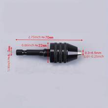 1 pieza Adaptador de portabrocas eléctrico de 3 mordazas, actualiza tu taladro con este adaptador de portabrocas sin llave de cambio rápido