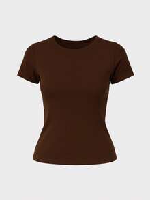 Kit 3 Women's Basic Double Suplex Blouse Elegant High Compression Blogger For Gym - 棕色,黑色和白色 - 查看 2