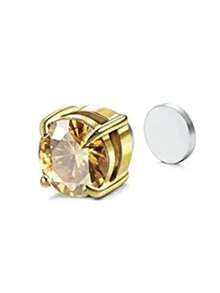 1 PC Clip On Earrings For Men Silver Color Stainless Clip On Earrings Women Cubic Zirconia Stud Earrings - 1 PC Magnetic Earring - View 7