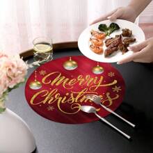 2 buc/4 buc/6 buc covorașe din silicon imprimate cu model de globuri de Crăciun, decor de Crăciun, potrivite pentru masă, cafenea, decorațiuni pentru toate anotimpurile, covorașe lavabile, decor pentru cameră, suporturi pentru pahare, covorașe de scurgere, covorașe pentru masă de bucătărie, decor pentru petreceri de interior și exterior, decor pentru casă, cadou ideal