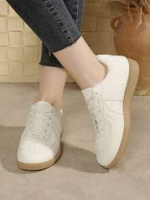 أحذية كاجوال متعددة الوظائف للنساء، أحذية رياضية كاجوال بنعل مطاطي مقاوم للانزلاق، بتصميم كتل لونية باللونين الأسود والخاكي، مناسبة للاستخدام اليومي، مقاس 36-41، عصرية