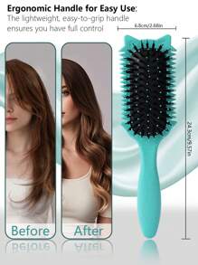 Hair brushes-EU+UK 2026 专业卷发梳，打造完美卷发、波浪卷和螺旋卷——不毛躁、顺滑易梳，沙龙级造型 - 彩色 - 查看 6