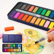 1pc Portable Solid Watercolor Pigment Set, Iron Box, Art Supplies, Hand Drawn Children's Painting, Pigment Powder Face Paint, Watercolour, Art Supplies, Face Paint>Makeup, Painting Set Kids, Water Color, Paint Set, Watercolor, Kids Art Sets, Painting Set Kids, Make Up Kids, Water Color, Paint, Water Colour, Water Color, Water Colour,Back To School