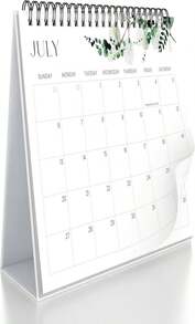 Aesthetic Desk Calendar 2025-2026 - Runs June 2025 Until December 2026 - Beautiful Small Flip Desktop Calendar For Easy Organizing - 白色 - 查看 1