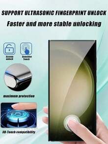 3pcs Tempered Glass Screen Protector, Compatible With Samsung Galaxy S21FE/S23FE/S21/S21 Plus/S22/Note10+/S8+/S9+/S10+/S20/S25 Plus/S24 Plus, Anti-Explosion, Waterproof, Anti-Fingerprint, Anti-Drop, Anti-Scratch, Anti-Collision, High Definition, Bubble-Free - Clear - View 2