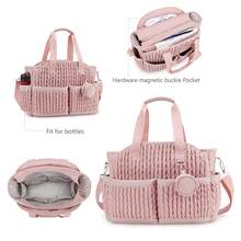 1 Stück neue gesteppte Mama-Tasche, Schultertasche mit Stauraum, wasserfestes Material für Schwangerschaft & Babytransport, Wickeltasche - Verschiedenfarbig - Übersicht 2