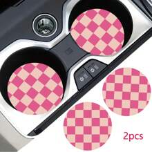 2pcs Car Cup Holder Coasters, Anti-Slip Shockproof Universal Fashion Car Coasters, Insert Interior Accessories, Party Gift