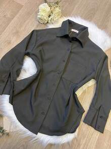 WOMEN'S SHIRT AND SHORTS SET SP013 - Dark Grey - View 6