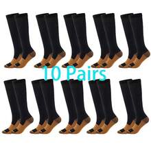 (10 Pairs) High-Top Compression Socks For Women And Men Suitable For Running, Hiking, Trekking, Fitness, Travel, Cycling, And Other Sports And Compression Sockings For Halloween, Christmas, Birthdays, And Gifts. - 彩色 - 查看 12