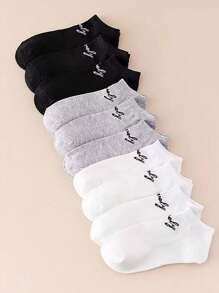 White Boat Socks 6 Pairs (Polyester)