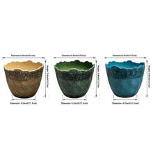 Modern Glazed 6in Yellow/Blue/Green Polystone Planter – Indoor Outdoor Plastic Planter Pot (3-Pack) – A 3-Pack Of 6-Inch Polystone Planters With Modern Glazed Finishes In Yellow, Blue, And Green, Suitable For Small Plants, Succulents, Or Herb Sprigs In Living Rooms, Balconies, Or Patios – These Planters Feature A Sleek Glazed Surface In Vibrant Yet Balanced Hues, Crafted From Polystone (A Durable Plastic Composite) For Use In Both Indoor And Outdoor Settings. Each 6-Inch Pot Offers Compact Space For Petite Greenery, While The Trio Of Colors Adds Subtle Visual Variety Without Clashing. The Modern Design Complements Decor Styles From Contemporary To Casual, With The Sturdy Material Ensuring Lasting Use. Perfect For Coordinated Displays Or Scattered Placement, They Blend Functional Plant Housing With A Fresh, Colorful Touch To Enliven Any Space - Multicolor - View 4