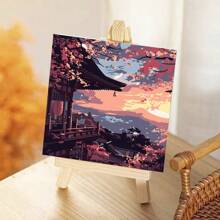 Paint By Number For Adults Beginner,Scenery Paint By Numbers,Landscape Paint By Numbers Kits Suitable For Home Wall Decoration, 8x8 Inch