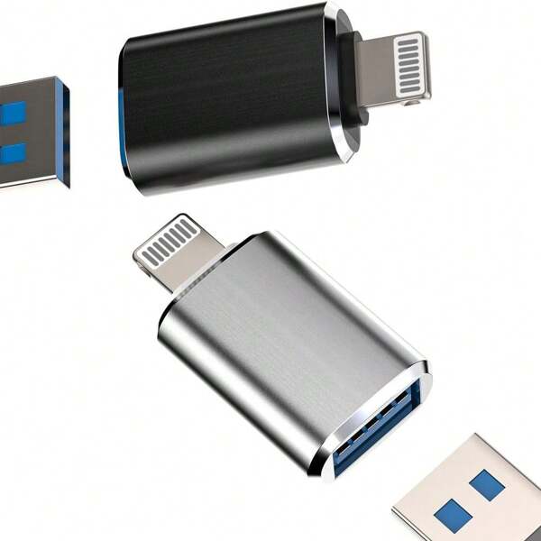 1pc IPhone OTG Adapter, Lightning Male To USB Female Dongle For Camera Reader, USB Flash Drive, Mouse & Keyboard Hub, Compatible With IPhone 14 Pro Max/14 Pro/14 Plus/14/13/12/11/XS/XR/8/7/6 And IPad Series Converter
