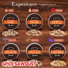 Premium Whiskey Cocktail Smoker Kit With 6 Wood Chips & Metal Filters,Fast Oxidation Aerator Bar Tool Set For Home/Luxury Gifts - b - 查看 4