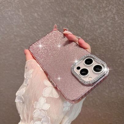 优质水钻闪光粉色手机壳适用于 17 Pro Max/17 Pro/17 Air/17/16 Pro Max/16/16 Pro/16 Plus/15/15 Pro Max/15 Pro/15 Plus/11/12/13/14 Pro Max/11 Pro/11 Pro Max/12 Pro/12 Pro Max/13 Pro/13 Pro Max/7 Plus/14 Pro/14 Pro Max/14 Plus，亚克力硬壳，简约创意设计