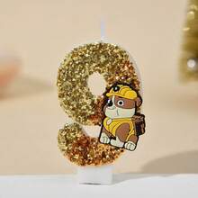 Świeca z cyframi 0-9, słodka, trójwymiarowa postać z kreskówki Psi Patrol, wtyczka do tortu urodzinowego, dekoracja na prezent