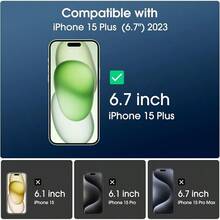 amFilm [2+4 Piezas] OneTouch Compatible con iPhone 17 Pro Max 6.9'' (2025) Protector de Pantalla, Mica Cristal Vidrio Templado,con Protector de Lente de Cámara, Instalación en 30 Segundos - IPH15-6.7" - Ver 8