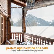 Heavy Duty Transparent Waterproof Canvas - PE Outdoor Covering With Eyelets, Ropes And Straps, Resistant To UV, Wind, Rain And Snow - Suitable For Patios, Pool Fences, Greenhouses, Camping, Construction - High Definition Visibility And Quick Dry Design, Reinforced Edges, Tear-Resistant Fabric, Home Renovation - 中小 78.74*118.11 inch - 查看 6