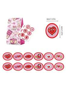 12个粉色主题图案礼品袋 - 彩色 - 查看 10