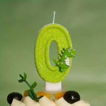 0-9恐龙主题数字生日蜡烛，恐龙主题派对用品，适用于蛋糕装饰，周年庆典和派对氛围提升，桌面装饰，氛围布置 - 彩色 - 查看 18
