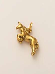 1pc Fashion Gold Animal Series Lion Elephant Whale Big Dog Sea Turtle Unicorn Exquisite Pendant, Electroplated 18K Gold, Waterproof And Sweatproof, Suitable For DIY Necklaces, Bracelets, Earrings, Keychains, Bag Chains, Shoe Buckle Accessories, Women's Jewelry Accessories, DIY Accessories - Gold - View 15